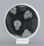 Davide Boriani, Ohne Titel (Objekt mit Magnet), 1965, Plexiglas, Aluminium, Elektromotor, Eisenstaub. Höhe: 33,5 cm (13 ¼ in.)