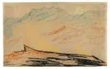 Carl Fredrik Hill, Gebirgslandschaft, Farbkreide auf Papier
