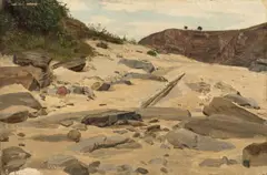 Wilhelm Klein, Abhang mit Steinen, Öl auf Leinwand, auf Pappe aufgezogen