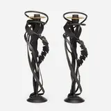 Albert Paley, Double Shear candleholders, pair