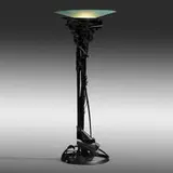 Albert Paley, Dragon's back floor lamp, 2006, formed, fabricated, and painted steel, frosted glass