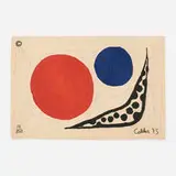 Moon tapestry by Alexander Calder, 1975, hand-woven maguey fiber, sold Jan 2022