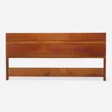 Special king-sized headboard by George Nakashima, 1960, American black walnut, sold Jan 2022