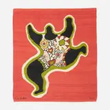 Nana tapestry by Niki de Saint Phalle, c. 1975, hand-woven wool, sold Jan 2022