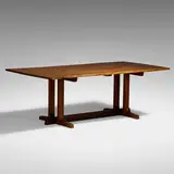 Frenchman's Cove dining table by George Nakashima, 1986, American black walnut, sold Jan 2022