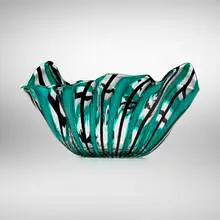 Fulvio Bianconi, Fazzoletto vase, model 4240, 1950, internally decorated glass