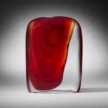 Antonio da Ros, Monumental Sasso vase, c. 1959, sommerso glass