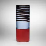 Thomas Stearns, Cilindri vase, model 8631, 1961-62, incalmo glass with spiral decoration