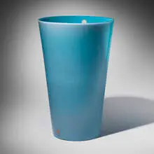 Flavio Poli, Monumental Incamiciato vase, c. 1940, incamiciato glass with gold leaf