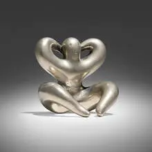 Russel Wright, Bobo bookend, c. 1930, nickel-plated brass