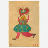 Tapestry by Niki de Saint Phalle, 1980, hand-woven maguey fiber, sold Apr 2025