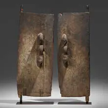 Doors, pair by West Timor, carved wood, sold Apr 2025