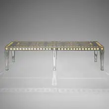 Philippe Starck, Custom dining table for the Ian Schrager residence, New York, 2000, cut mirrored glass, glass over stainless steel and aluminum frame