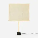 Isamu Noguchi, Akari light sculpture model BB1-40XP, washi paper, enameled cast iron, bamboo, enameled steel