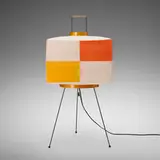 Isamu Noguchi, Akari light sculpture, model 7AT, washi paper, bamboo, enameled steel