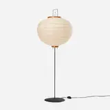Isamu Noguchi, Akari light sculpture, model 10DT, washi paper, enameled cast iron, bamboo, enameled steel