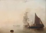 T. A. Jameson, Men-o'-War in an Estuary
