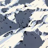 Gerhard Richter, Aus: „Schweizer Alpen I“ (B1), 1969, Farbserigraphie auf Karton