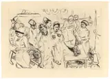 Max Beckmann, Große Operation, Um 1914, Kaltnadel auf Bütten