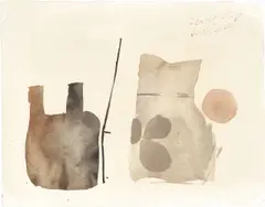 28. April 65.g. by Julius Heinrich Bissier, 1965, Aquarell auf Bütten, sold Dec 2022