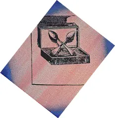 Sigmar Polke, Dr Pabscht het z’Schpiez s’Schpäckbschteck z’schpät bschteut., 1980, Farboffset und Acryllack auf Vinyl, auf Keilrahmen aufgezogen