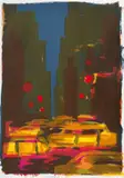 Rainer Fetting, Taxi, 1992, Farbserigrafie auf festem Papier