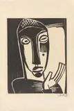 Grosse Prophetin by Karl Schmidt-Rottluff, 1919, Holzschnitt auf Japanbütten, sold Sep 2022