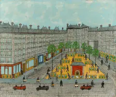 Louis Vivin, Paris, Montmartre, Öl auf Leinwand