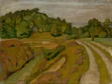 Otto Modersohn, Weyerberg, 1916, Öl auf Holz