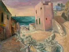 Willi Geiger, Puerto Cruz (Teneriffa), 1925, Öl auf Leinwand, auf Hartfaser aufgezogen