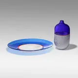 Istria vase and plate by Lino Tagliapietra and Marina Angelin, 1988, hand-blown incalmo glass, sold Jan 2022