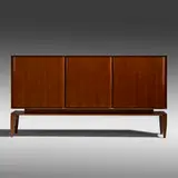 Gio Ponti, Cabinet, c. 1950, mahogany, brass