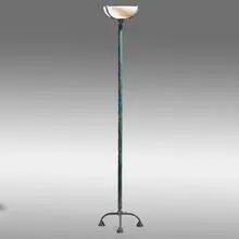 Louis Cane, Floor lamp, c. 2003, patinated bronze, alabaster