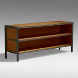 Louis Cane, Bookcase, c. 1995, patinated bronze, oak