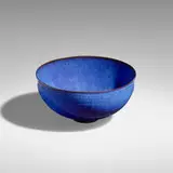 Gertrud and Otto Natzler, Bowl, 1957, earthenware with Mystic Blue glaze