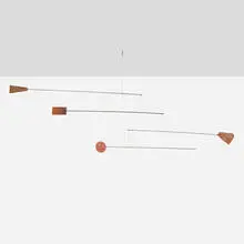 Otto Natzler, Mobile, 1968, patinated copper, metal, thread