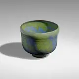 Gertrud and Otto Natzler, Double-curved bowl, 1961, earthenware with Mariposa Reduction Fired glaze