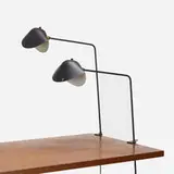 Serge Mouille, Agrafée lamps, pair, 1958, enameled aluminum, enameled steel, brass
