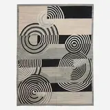 Contemporary, French Accents flatweave carpet, hand-woven wool