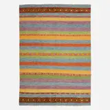 Contemporary, Sculpted flatweave carpet, hand-woven wool, hand-knotted wool