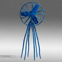 Clay Fan by Maarten Baas, 2000, enameled synthetic clay over metal and wood, enameled steel, sold Jan 2022