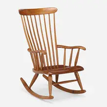Robert Whitley, The Whitley Rocker, c. 1985, carved and sculpted walnut
