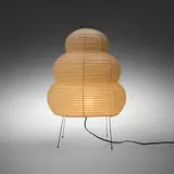 Isamu Noguchi, Akari light sculpture, model 24N, washi paper, bamboo, enameled steel wire, rubber