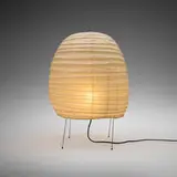 Isamu Noguchi, Akari light sculpture, model W2-20N, washi paper, bamboo, enameled steel, rubber