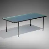 Tom Patti, Table 42 from the Plateau Table series, 2009, laminated chromatic glass, powder-coated steel