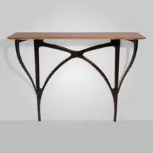 Ico Parisi, Wall-mounted console table, c. 1955, brazilian rosewood, ebonized walnut