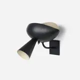 Serge Mouille, Cachan sconce, 1957, enameled aluminum and steel