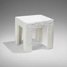 John Dickinson, Rare occasional table, model 102, c. 1975, painted plaster