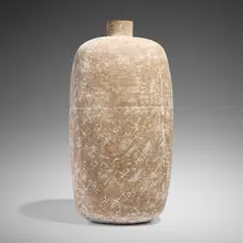 Hootz by Claude Conover, 1979, glazed stoneware with engobe decoration, sold Apr 2025