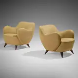 Vladimir Kagan, Barrel chairs, pair